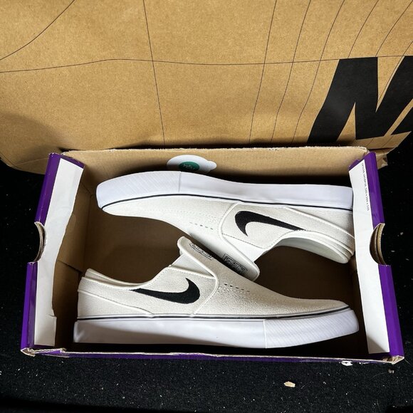 NEW Nike SB Zoom Janoski+ Slip \'Summit White Black\' FN5893 100 Men Size 11 main image 6